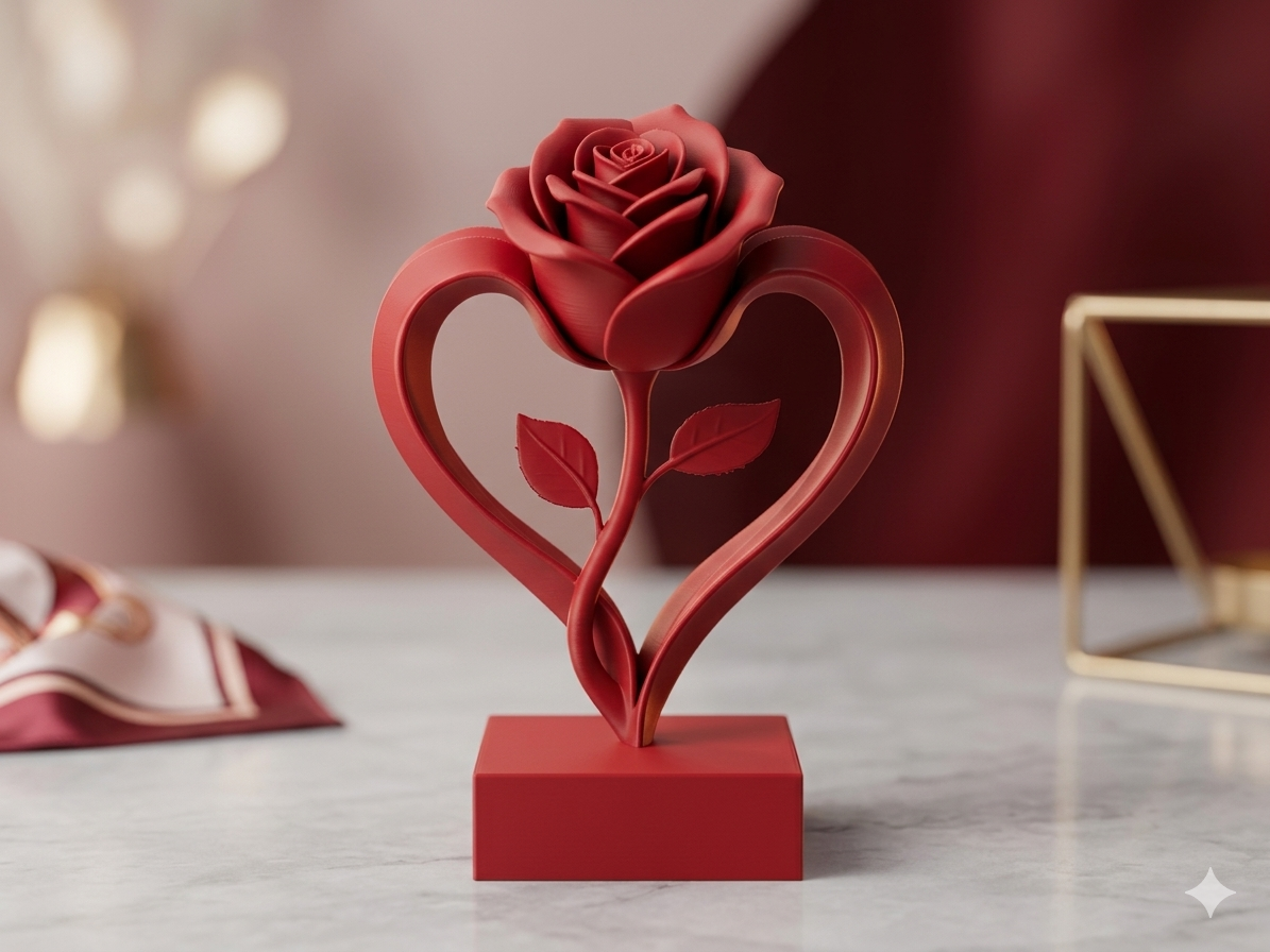 Coração de Rosa Eterna - Presente Inesqu...