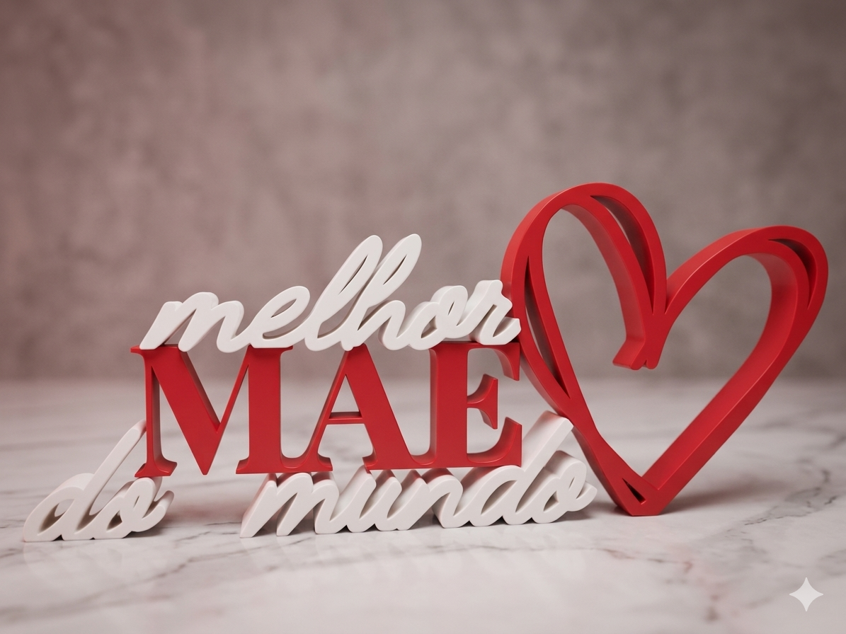 Presente Exclusivo Escrita 'Melhor Mae d...