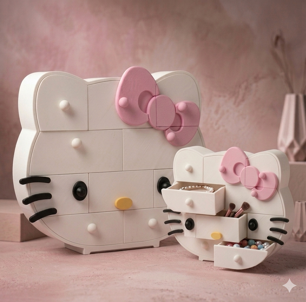 Gaveteiro Hello Kitty: Organizacao e Cha...